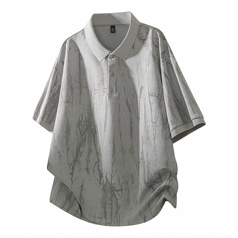 Men's Summer Loose-Fit Short-Sleeved T-Shirt Polo Shirt
