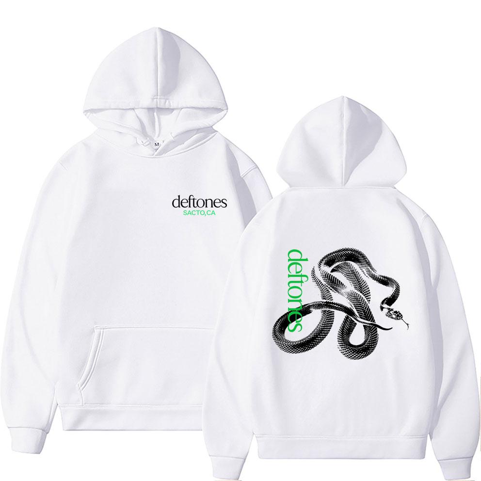 Limited Rock Band Deftones Private Music Snake Graphic Hoodie Men Women Fashion Oversized Sweatshirt Male Vintage Hoodies