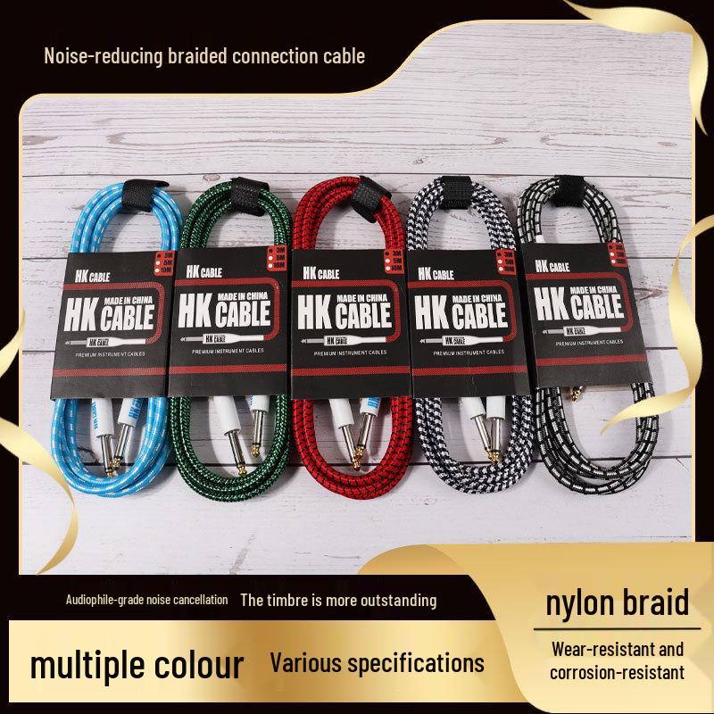 Gitarren-Rauschunterdrückungs-Nylon-Geflecht-Effektpedal-Verbindungskabel für E-Gitarren und Akustikgitarren