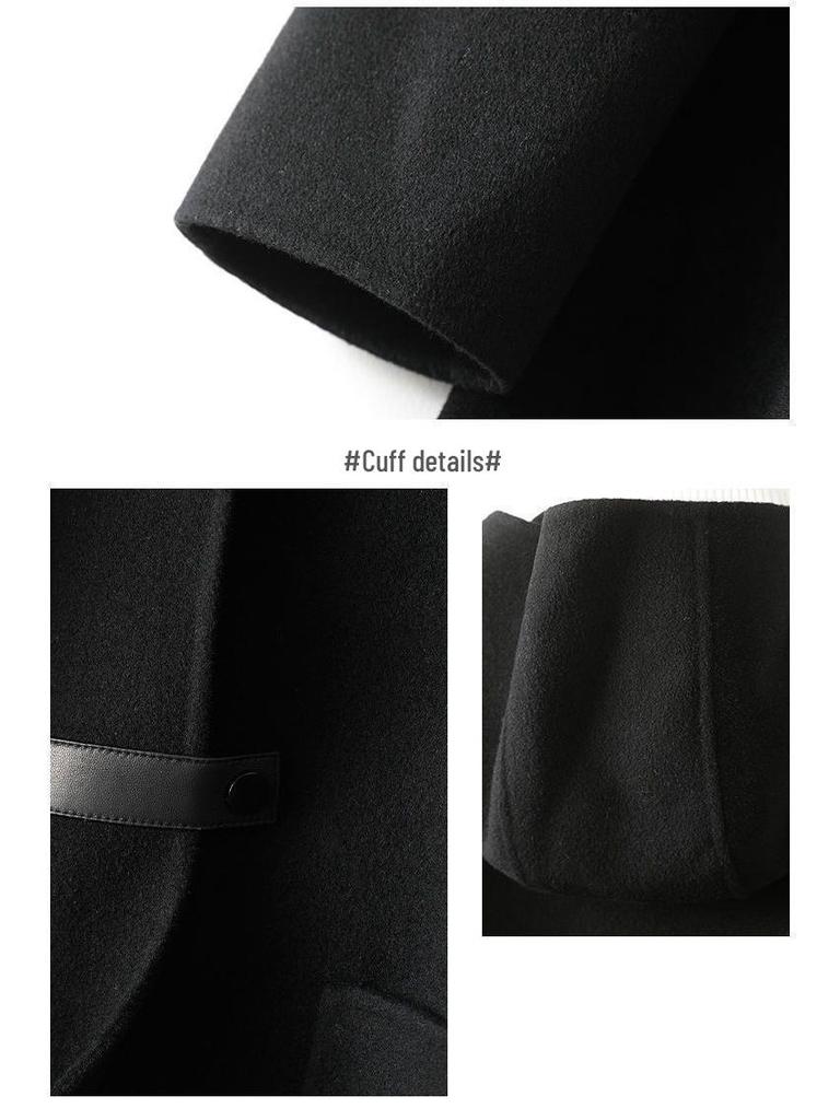 Dámský vlněný kabát volného střihu s kapucí a velkými kapsami, trendy pro rok 2023