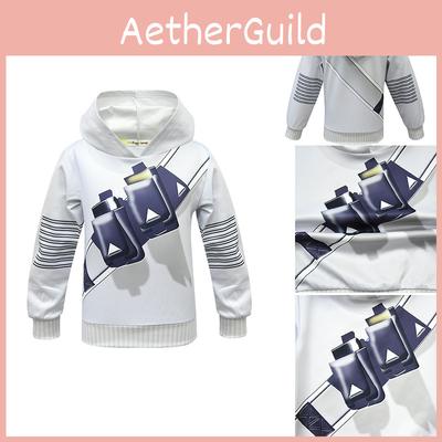 Cosplay Marshmallow DJ Kostüm Kinder Hoodie Hose Maske Kostümset Kleidung