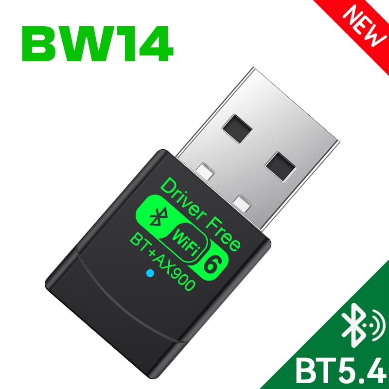 AX900 USB WiFi 6 Bluetooth 5.4 Adapter 2in1 Dongle Dual Band 2.4G&5GHz Network Wireless Receiver DRIVER FREE For Windows 10/11