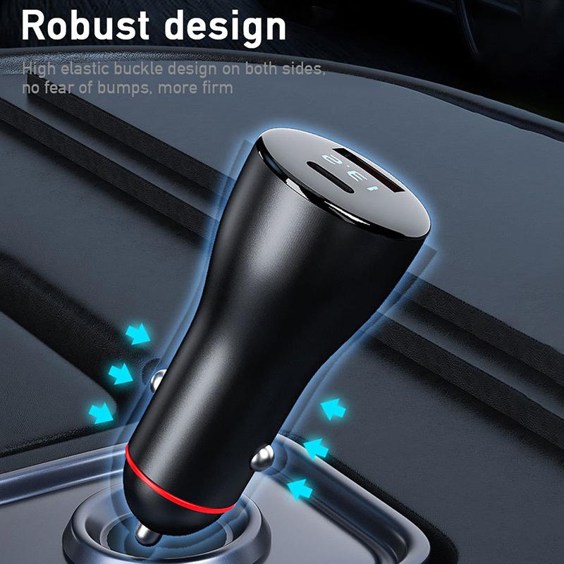 12V-24V Car Cigarette Lighter Charger 65W+45W PD USB Quick Charge Auto Power Adapter Car Charging for Smartphone Laptop Camera