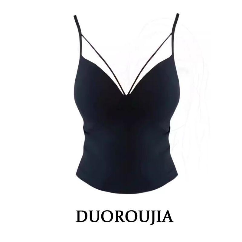 

Plus Size Women s Clothing Plus Size Ladies Comes with Chest Pad Underwear Spaghetti-Strap Slip Sexy Fashion Sexy Silm Slim Looking Niche Top Black/With Chest Pad [Free Shipping Insurance] 3XL