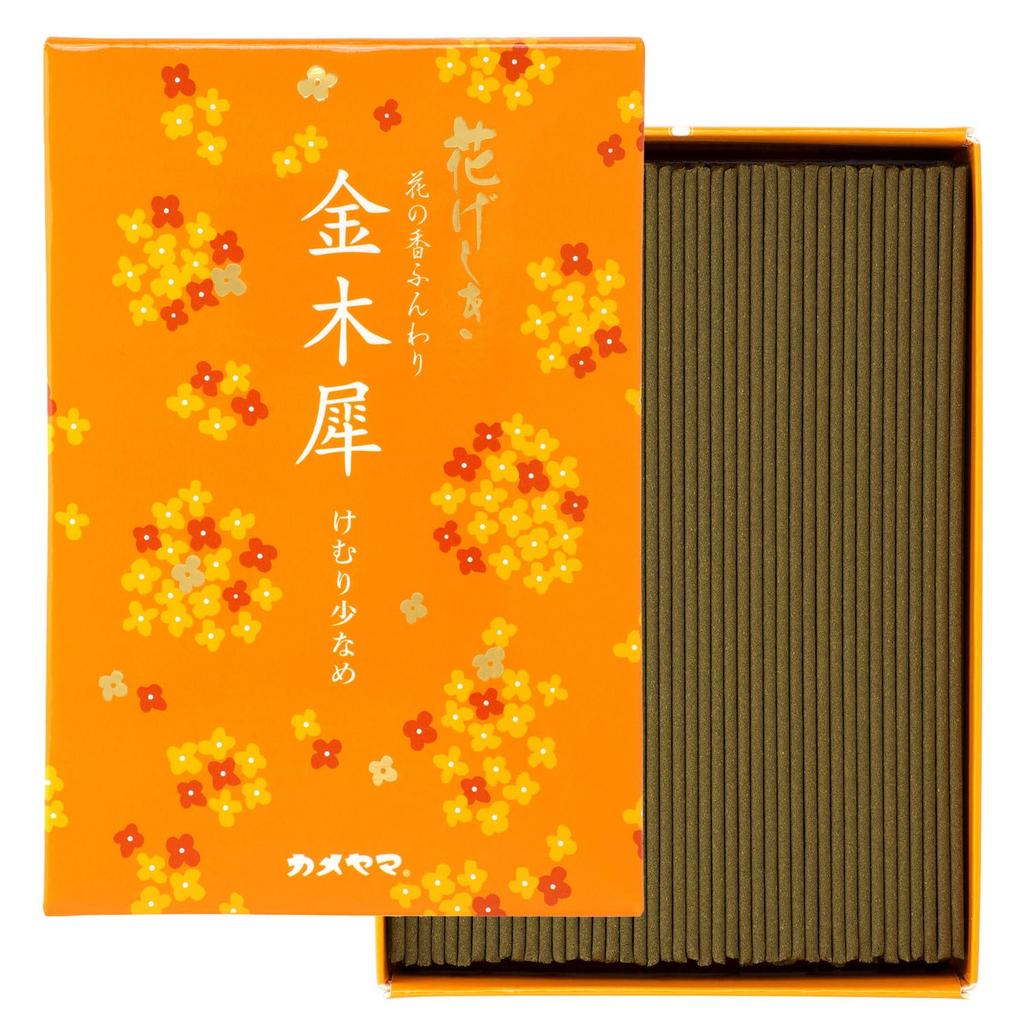 Kameyama Hanageshiki Osmanthus Scent, Large Value Pack, Approx. 200g, 440 Sticks, Low Smoke