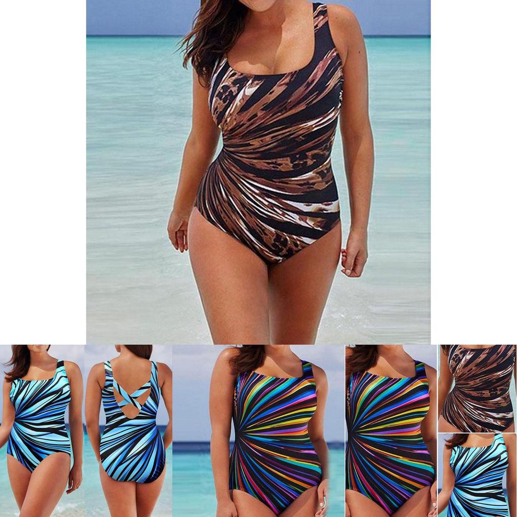 Stylish Women's Swimming Costume Padded Swimsuit Monokini Set For Fashion-forward Beach Days
