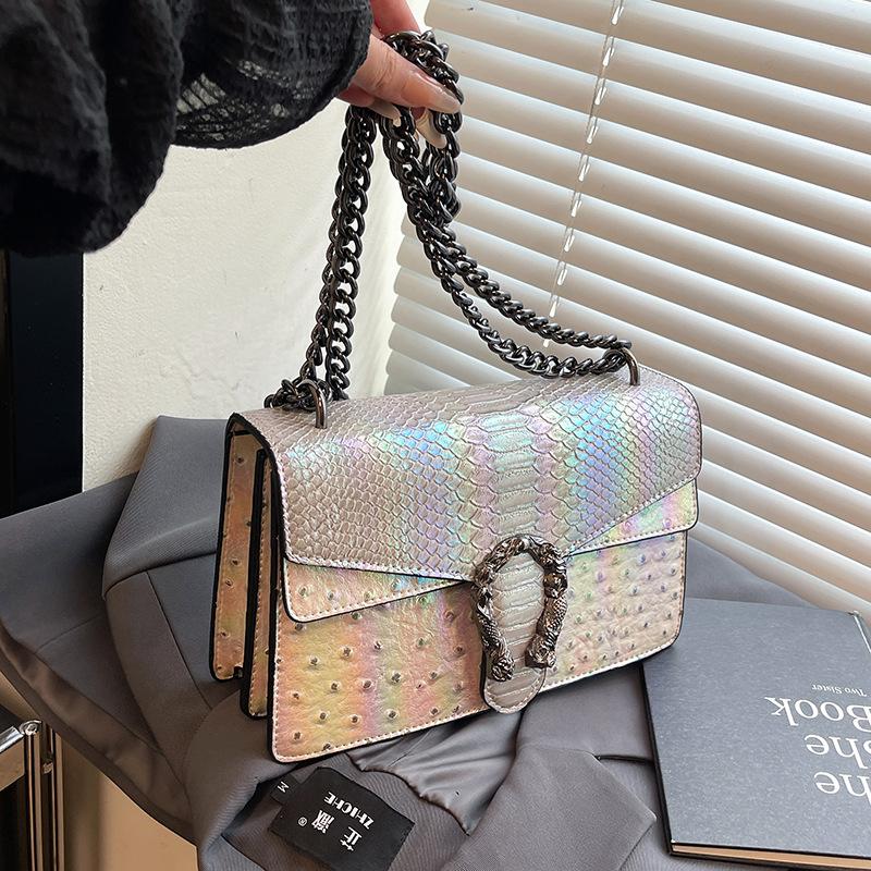 New High-end Fashion Snake Pattern Bag Shoulder Messenger Women's Bag