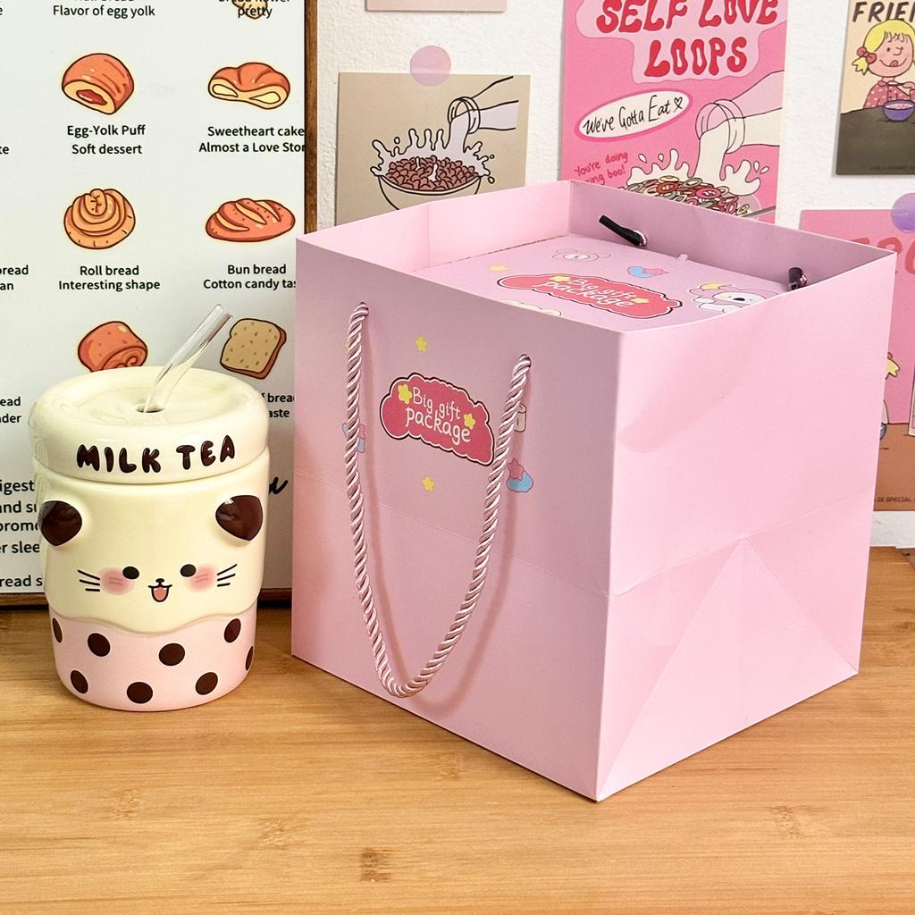 Ceramic Straw Cup Souvenir Gift for Girls Water Cup High Looking Mug Office Cup Home Couple Cup Men