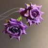 Cloth Floral Stud Earrings Solid Color Drop Earrings Elegant Rose Flower Earrings  Beach