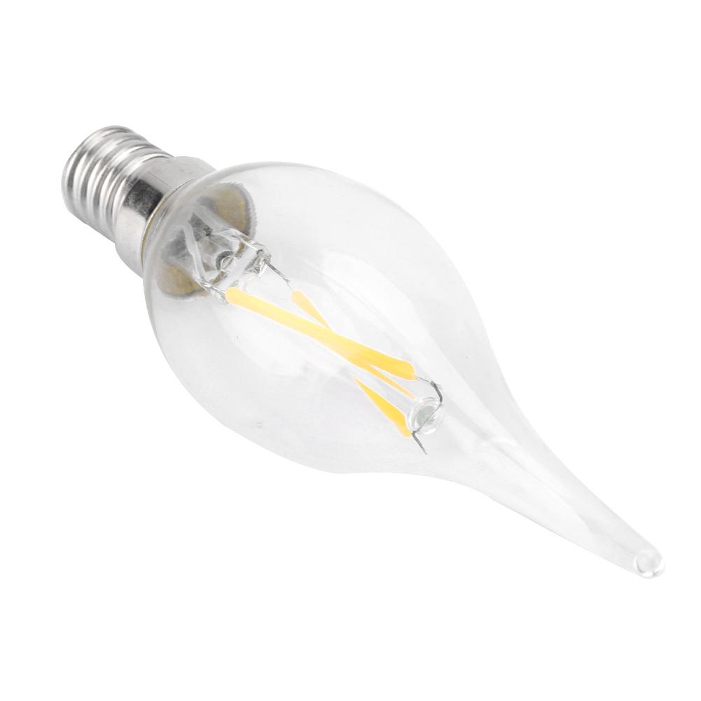 E14 2W LED Lamp Light Bulb Candle Flame Shape Warm White Lighting AC 220V (2W)