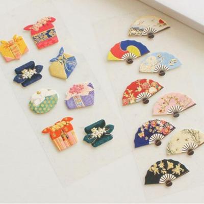 Korean Traditional Fan & Bojagi Gift Stickers – 5 Sheets