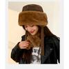 Women S Faux Suede Thick Earflap Winter Hat Multi Wear Fisherman Cap Mongolian Hat