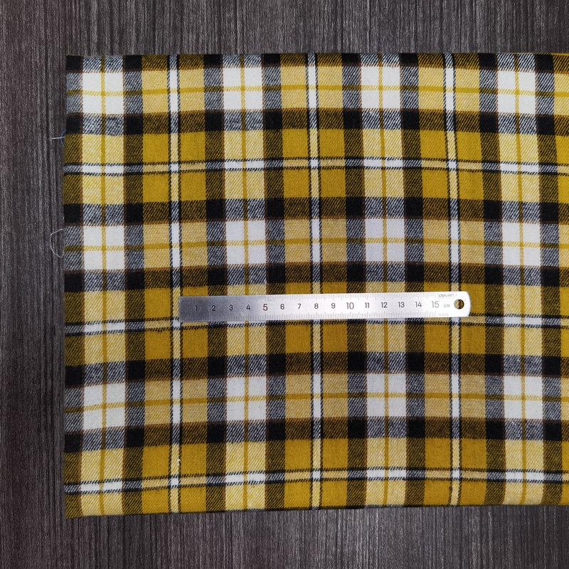 Nueva llegada: Tejido de Algodón Cepillado a Cuadros para Ropa Infantil y de Mujer - Tejido de Franela Jacquard Teñido en Hilo de Poliéster-Algodón.