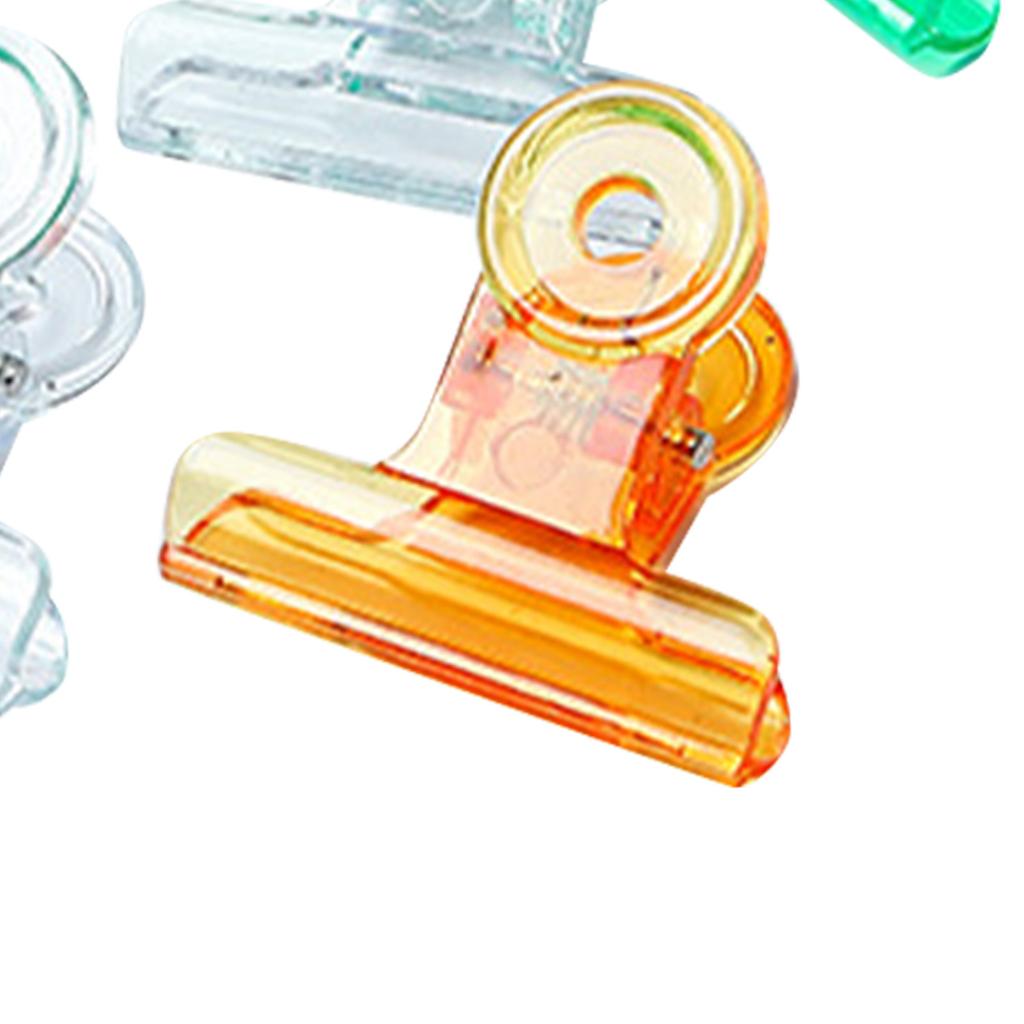 24Pcs Hinge Clip Plastic Clip Various Colors Bull Clip Stationery for Office File