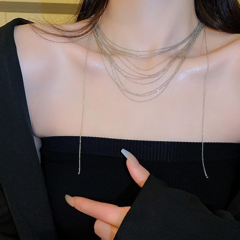 Vintage wielopoziomowy naszyjnik modne kobiety w stylach wielowarstwowe Chokers naszyjniki biżuteria akcesoria prezenty