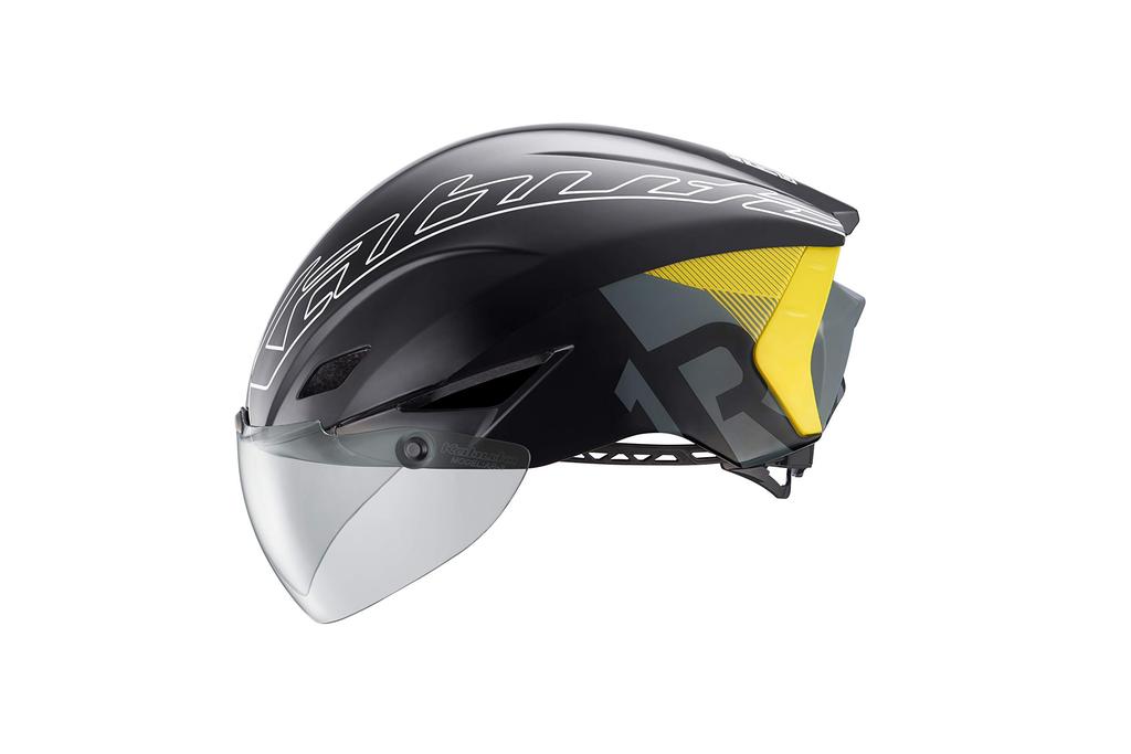 OGK KABUTO Fahrradhelm CVTR Overshell Triathlon Modell Gelb Umfang JCF Offiziell zugelassen AERO-R1 Farbe G-1 Größe XS/S (Kopf 54-55cm)