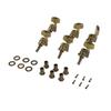6PCS Guitar String Tuning Pegs 6 Right Big Bronze Square Knobs Tuning Keys Enclosed Locking Tuners for Electric Or