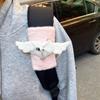 1Pc Cartoon Safety Belt Shoulder Cover Plush Fixed Doll Sweet Cute Auto Interior Styling Soft Small Accessory Fashion Car Decor