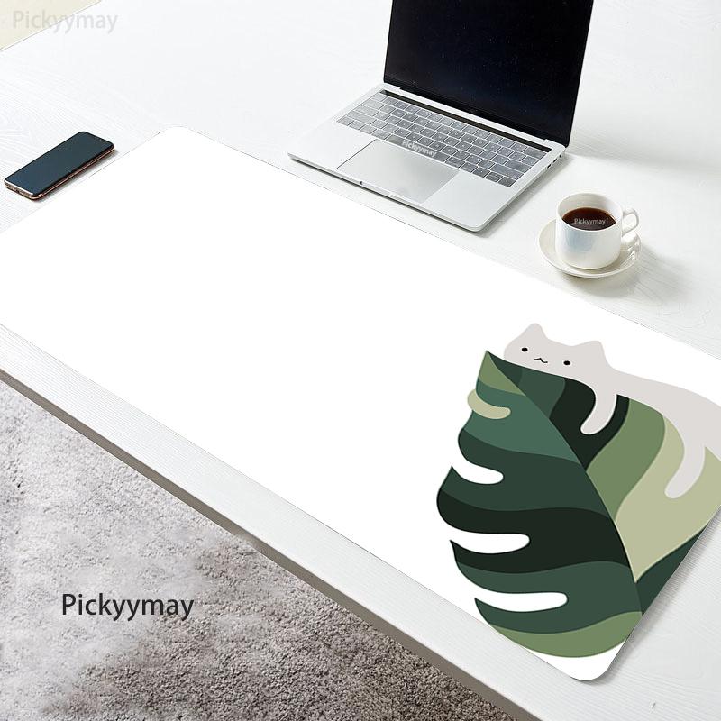 Locking Edge Mouse Mats Large Rubber Mouse Pad Waterproof Laptop Mousepads Kawaii Cat Mousepad x Keyboard Mat Table Carpet