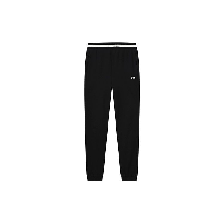 FILA Casual Knitted Breathable Cuffed Sports Pants Women bottoms Black F11W229609FBK L