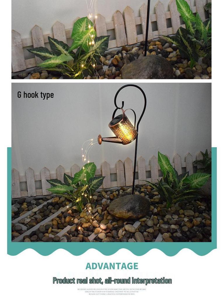 Solar Kessel Outdoor Wasserdicht Hängelampe - Ausgehöhltes Schattendesign für Garten, Villa, Hof & Camping