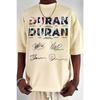 Modny Męski Damski Bawełniany T-shirt z Graficznym Nadrukiem Duran Duran Krótki Rękaw Okrągły Dekolt Luźne Topy