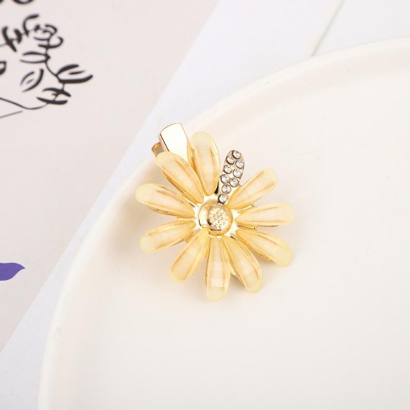 

2 шт. Заколка для волос Able Diamond, красочные лепестки, аксессуары для волос, женская боковая заколка-уточка, стильные заколки для челки