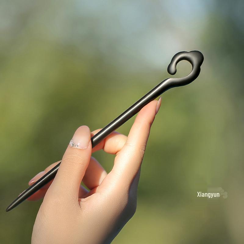 Xiangyun Hairpin: Elegant Ebony Wood Chinese Style Hair Accessory for Women