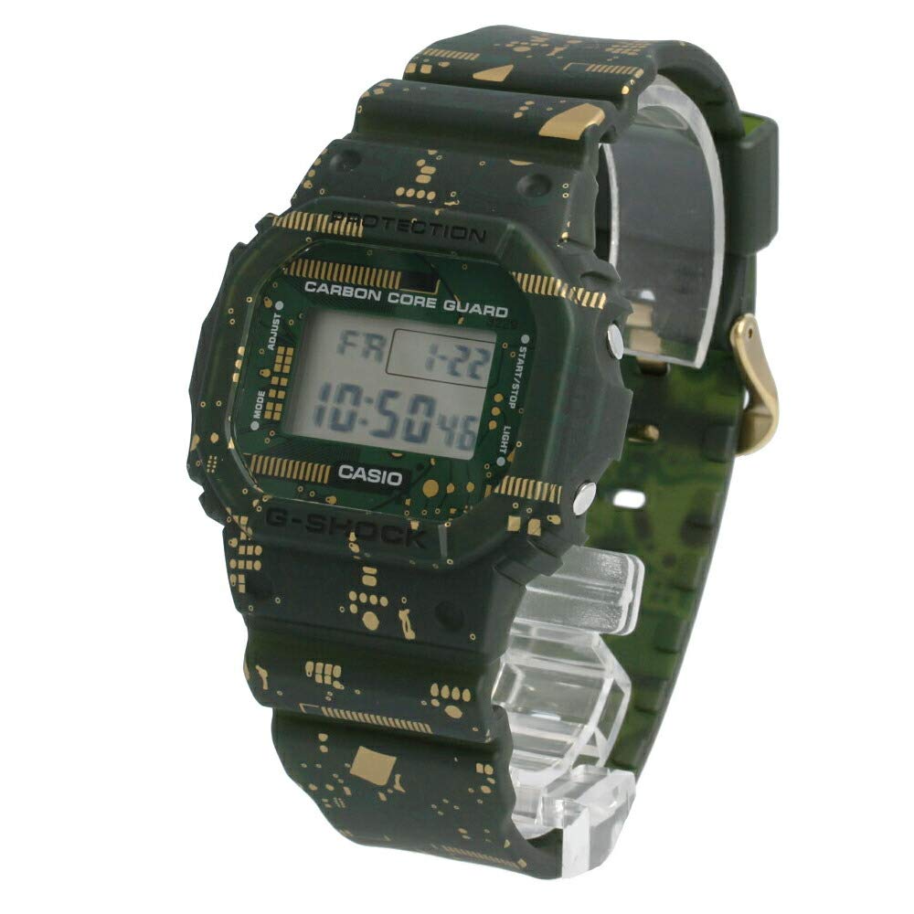 Casio Digital Square Speed Carbon Limited Edition G-Shock Men's Watch, Green, DWE-5600CC-3