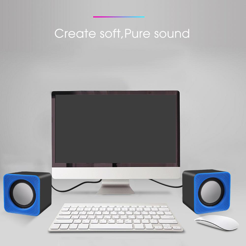 Głośnik przewodowy USB przenośny mini głośnik głośnik Subwoofer z kablem USB 3.5 Jack głośnik do komputera PC Laptop Notebook