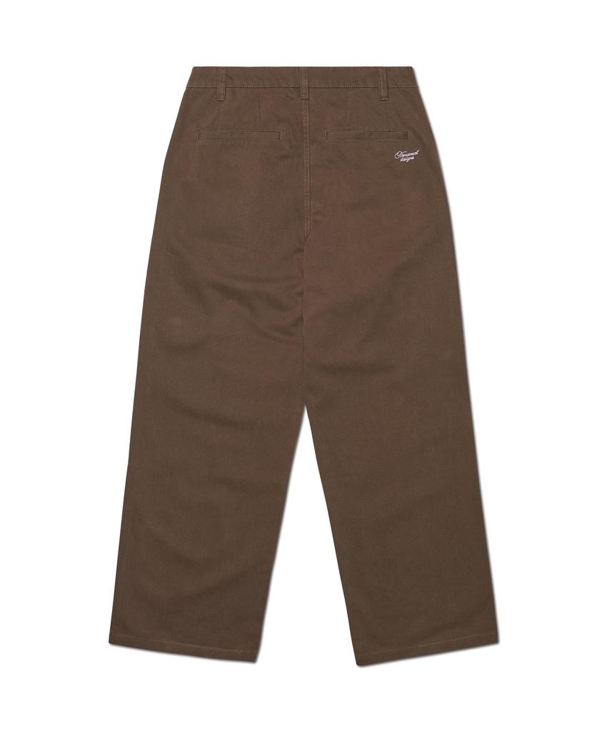Nomaenyueol Loose Fit Two-Tuck Pants - Brown