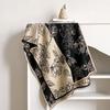 Printed splicing flowers double-sided imitation cashmere scarf winter high-end warm shawl