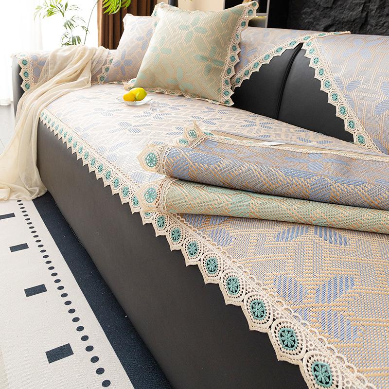 New Summer Rattan Mat Sofa Cushion Mat Non-Slip Seat Cushion Simple Modern Summer Cover Towel Cover Cloth