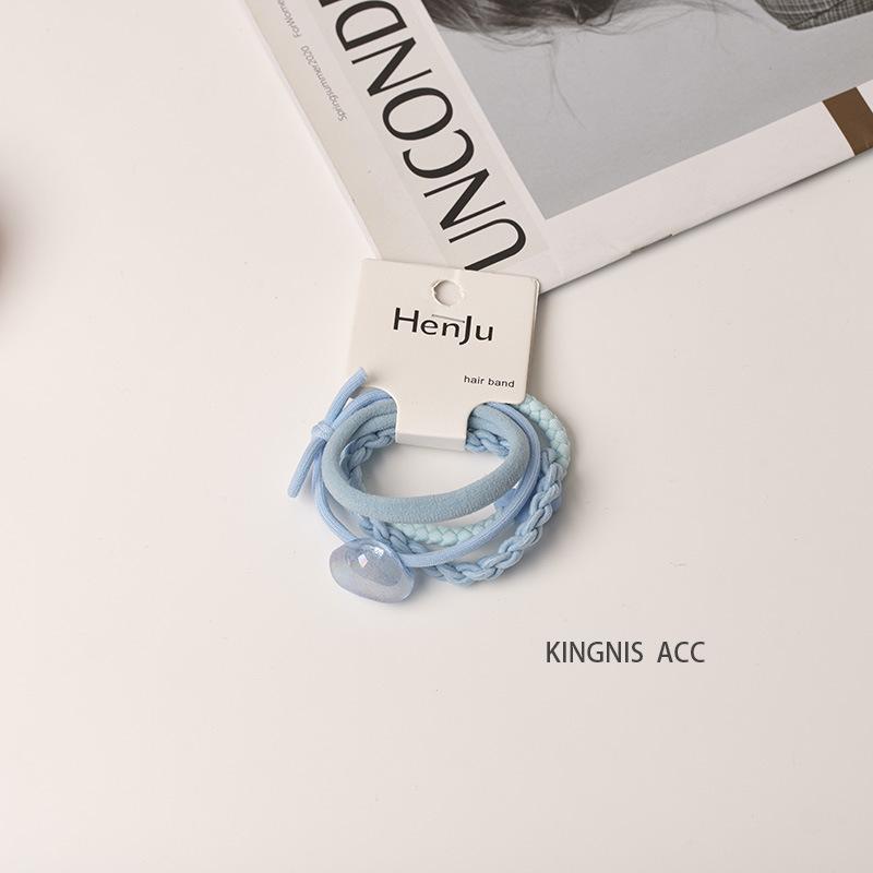 2025 Spring/Summer Crystal Candy Color Floral Spiral Hair Ties - Elegant, Sweet Telephone Cord Hair Accessories for Women