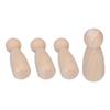 10Pcs Unfinished Wooden Peg Dolls Family Peg Dolls Bodies Kit for DIY Graffiti PaintingFemale Peg