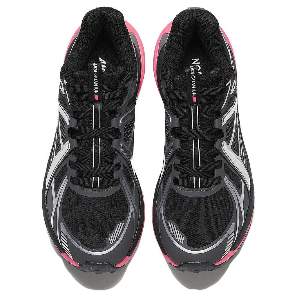 New Anta Champion All Weather Series Non slip Support Low top Trail Running Shoes Women's Black Silver 122345660A-4