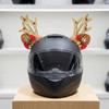 3D Motorcycle Helmet Decoration Creative Motorcycle Helmet Antlers  Holiday Atmosphere