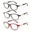 A Set of Three Popular Square Reading Glasses with Fashionable and Unique Design, Suitable for Both Men and Women