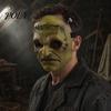 Soft Comfortable Halloween Masque Cosplay for Adults Men Women, Realistic Creepy Authentic Retro Horror Atmosphere Green Half Face Party Vintage Style