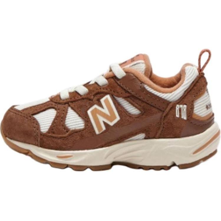 

New Balance Abrasion Resistant Low top Kids Running Shoes Brown Children Aged 3 7 Years Old PV878BSA 32.5