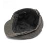 British Style Unisex Herringbone Wool Newsboy Cap, Autumn Winter Eight-Panel Baker Boy Hat, Vintage Casual Painter Beret for Men and Women