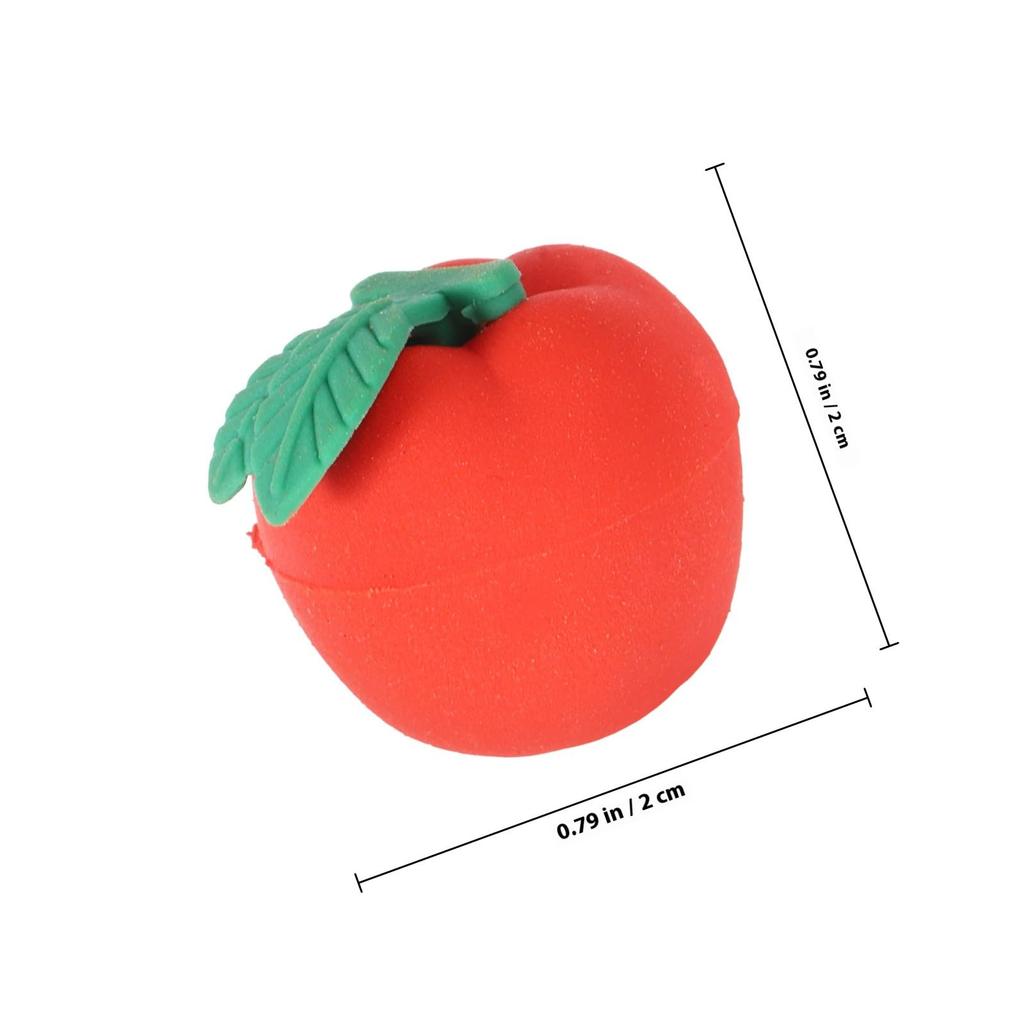 minkissy Mini 3D Apple Set of for School Prizes and Learning Incentives Erasers, Shape, 30, (Pencil Erasers)