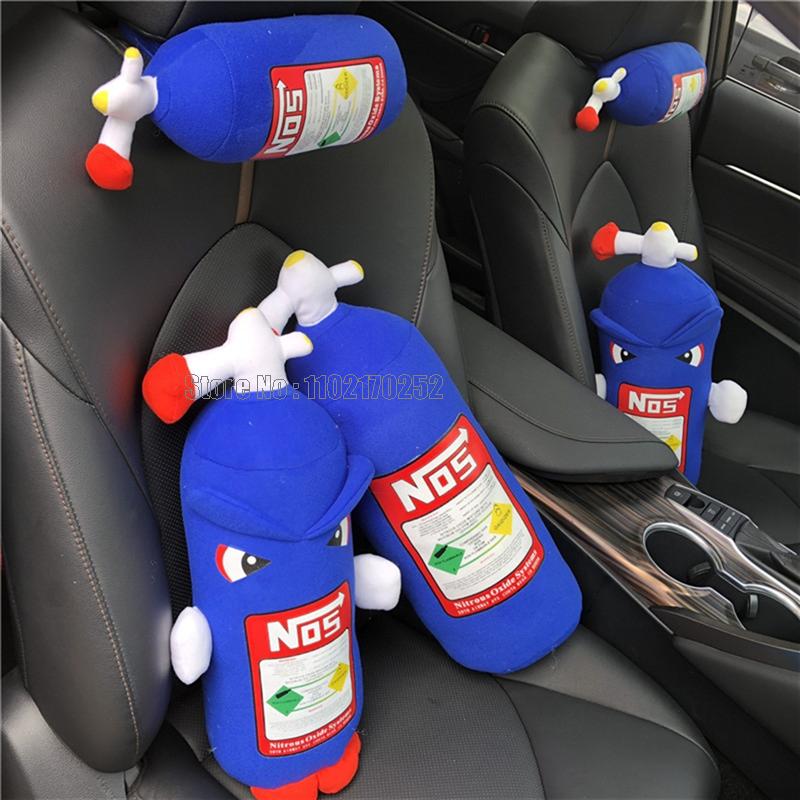 Nitrous Oxide Bottle Fire Extinguisher Annihilator Plush Pillow Stuffed Cushion Car Headrest Back Seat Neck Rest Gifts Toy