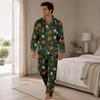 Halloween Pajama Set for Women Sleepwear Top and Pants Cozy Holiday Night
