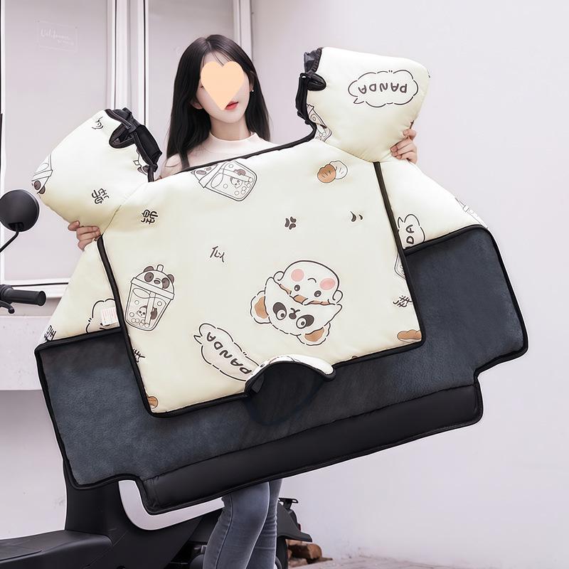 Winter Fleece Lined Windshield Cape: Thickened Windproof Cover for Neck, Shoulder Protection, Warmth & Cold Retention