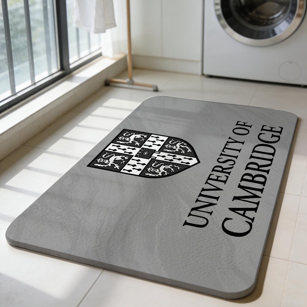 University C-Cambridge Floor Mat Non-slip Quick-dry Diatomaceous Earth Bath Mat, Absorbent Doormat