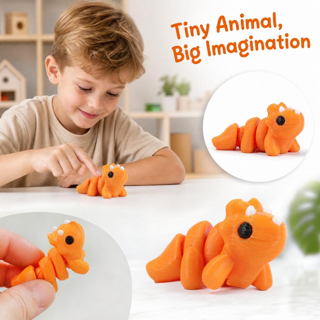 3D Printed Articulated Action Figure with Movable Joints for Creative Play