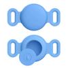 Soft Silicone Case With Keychain For Apple Airtag Dog Cat Collar Anti-Scratch Protective Cover For Air tag Luggage Backpacks