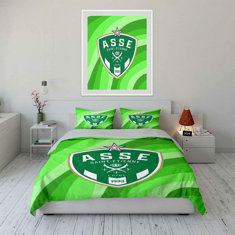 Green ASSE Logo Bedding Set Bedding Duvet Cover Set Duvet Cover Pillowcases  (1 * Duvet Cover 2 * Pillowcases, without duvet insert)