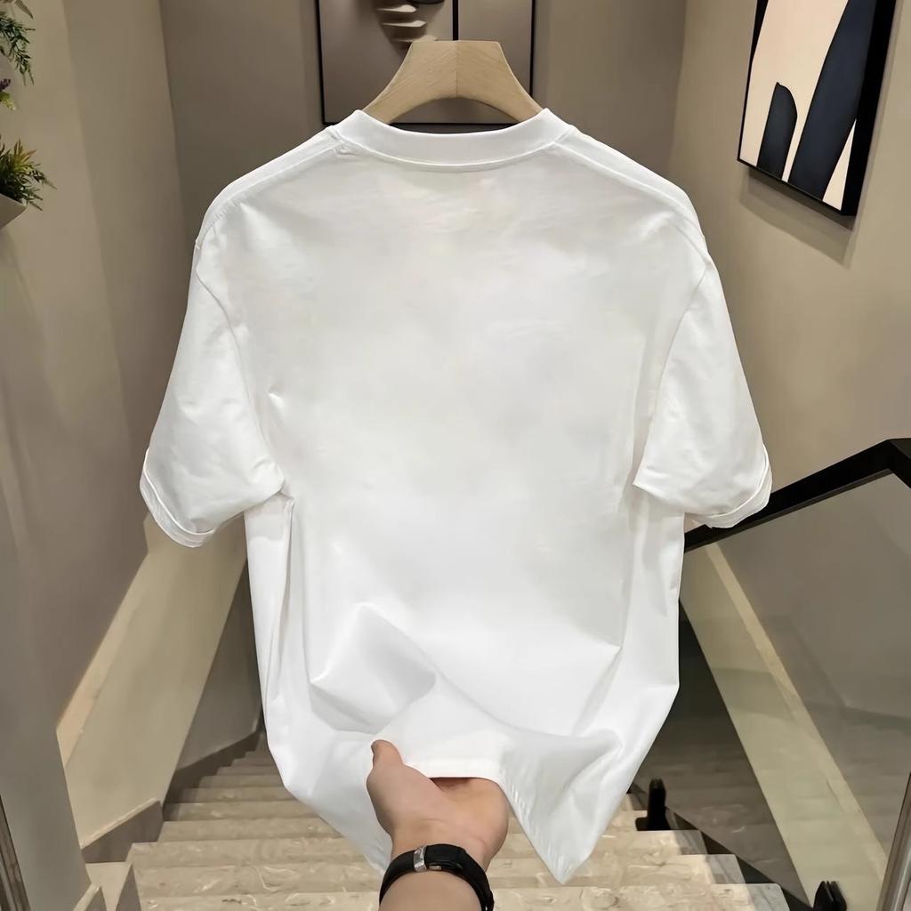 Couples Cotton T-Shirt Short Sleeve Black White Tops Breathable Comfortable Soft Casual Sport Tees